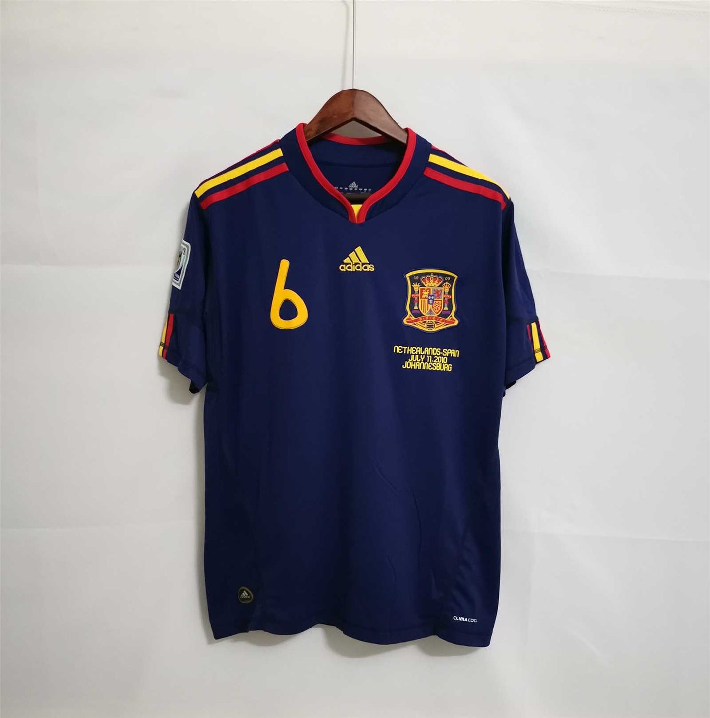 INIESTA 6 2010 FIFA WORLD CUP FINAL EDITION SPAIN JERSEY
