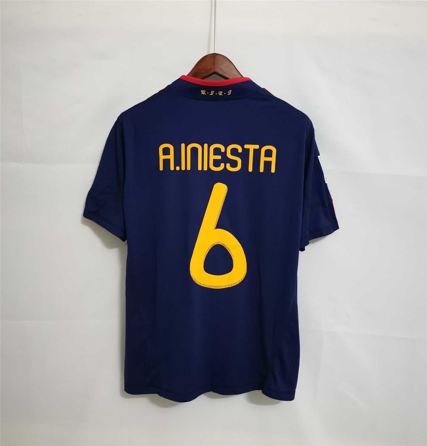 INIESTA 6 2010 FIFA WORLD CUP FINAL EDITION SPAIN JERSEY
